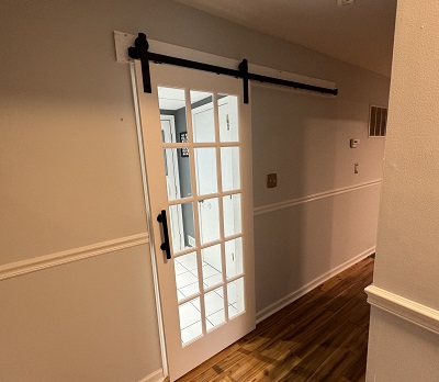 Barn door install after